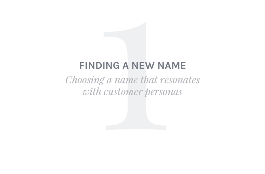 1. Finding a new name: choosing a name that resonates with customer personas