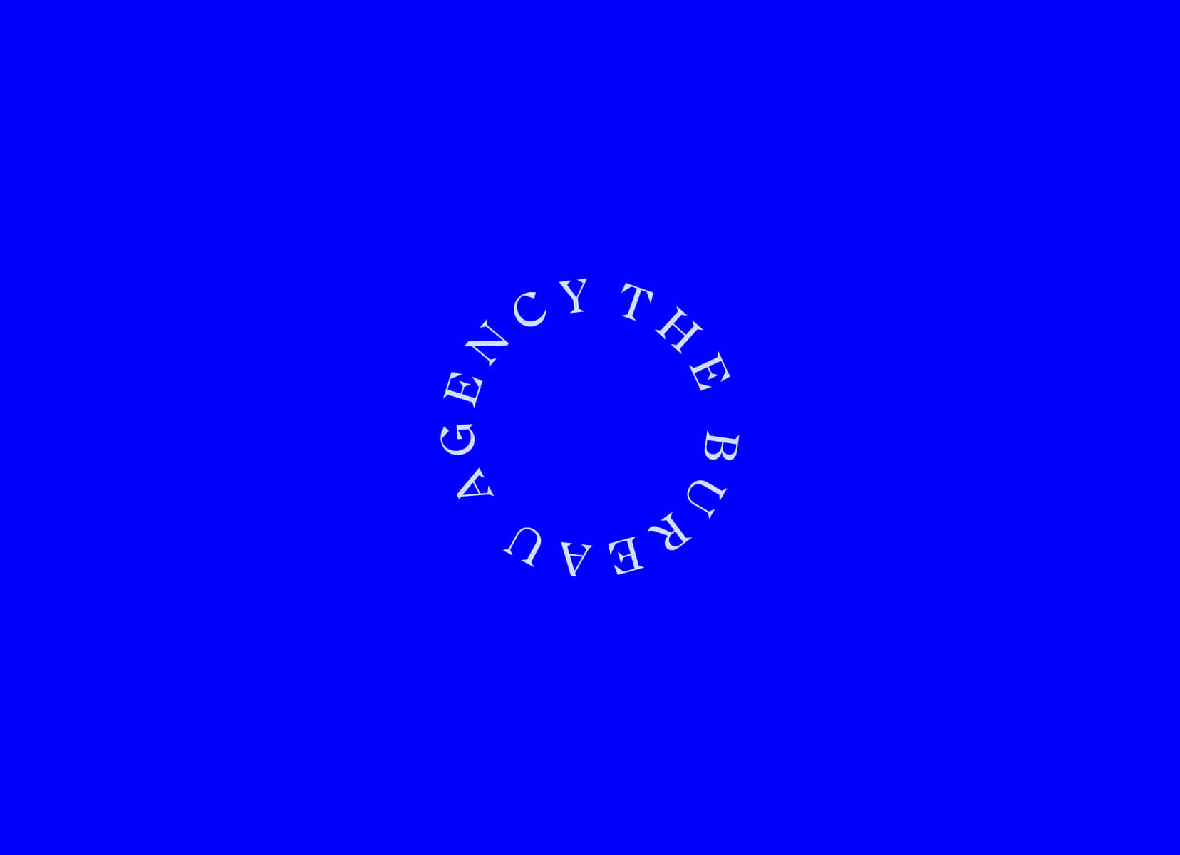 A typographic roundel featuring the words The Bureau Agency
